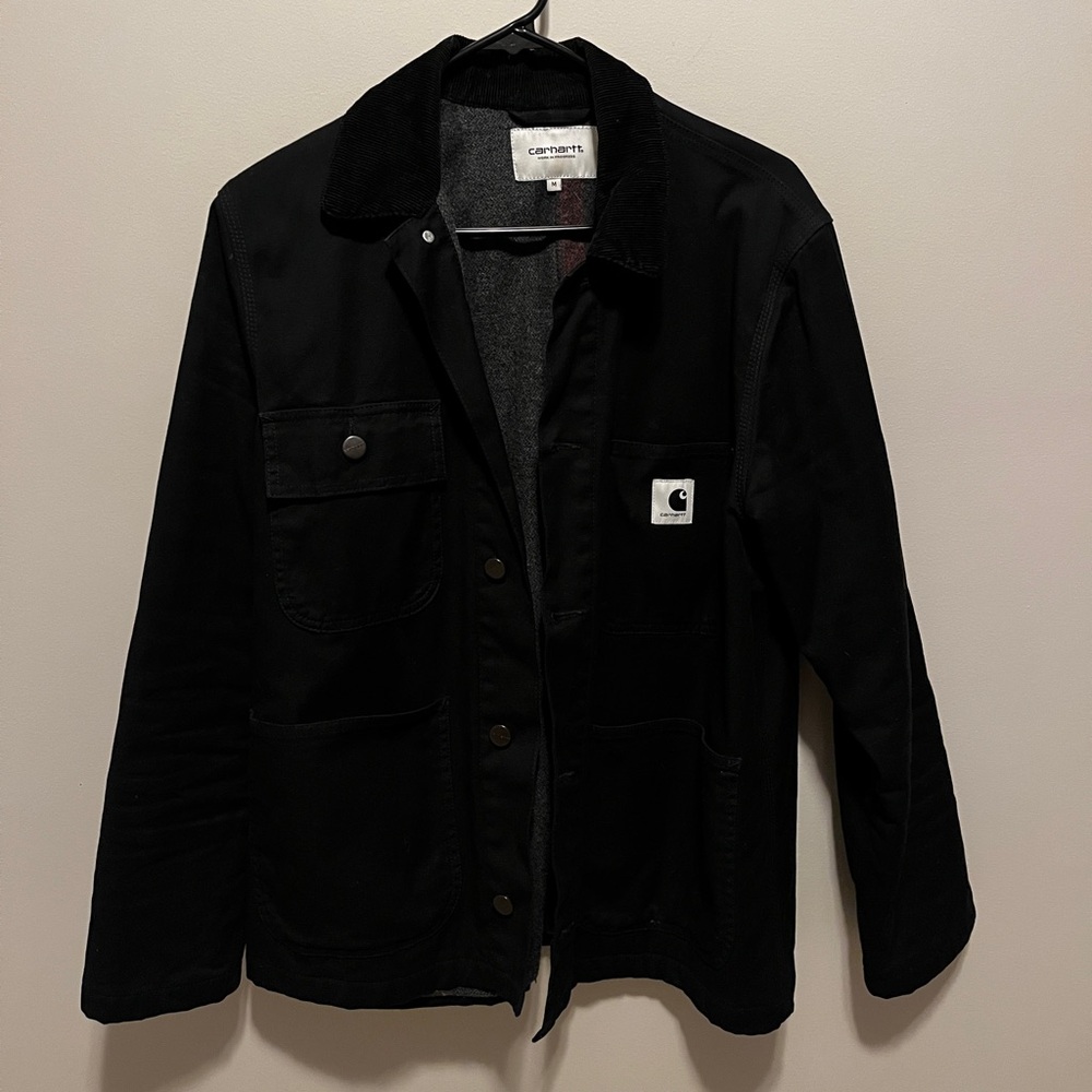 Carhartt WIP Women's Michigan Chore Jacket Black Lined Size Medium